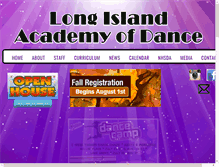 Tablet Screenshot of longislandacademyofdance.com